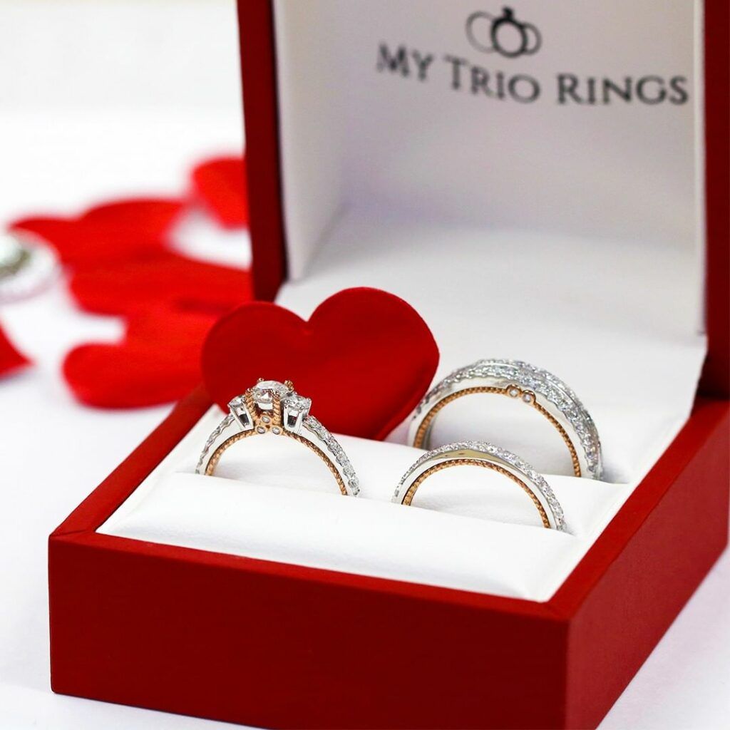 My Trio Rings for plus size wedding rings