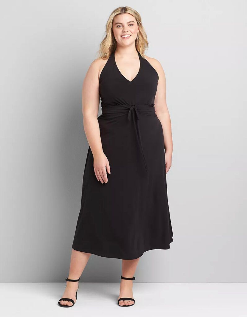 lane bryant halter dress