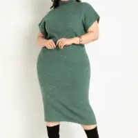 Short Sleeve Sweater Dress