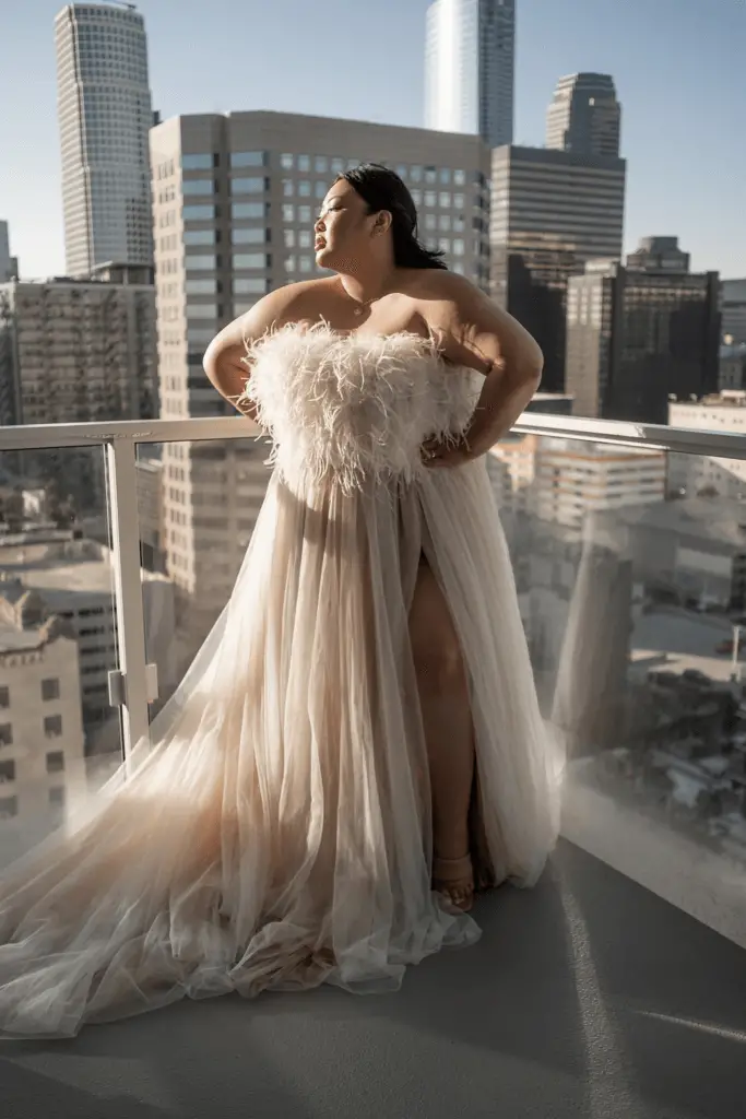Sea of Clouds Two-Piece Gownplus size wedding dresses