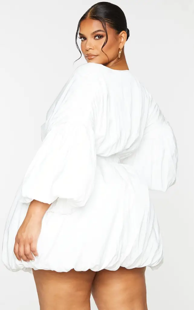 plus size little white dress at Pretty Little Thing