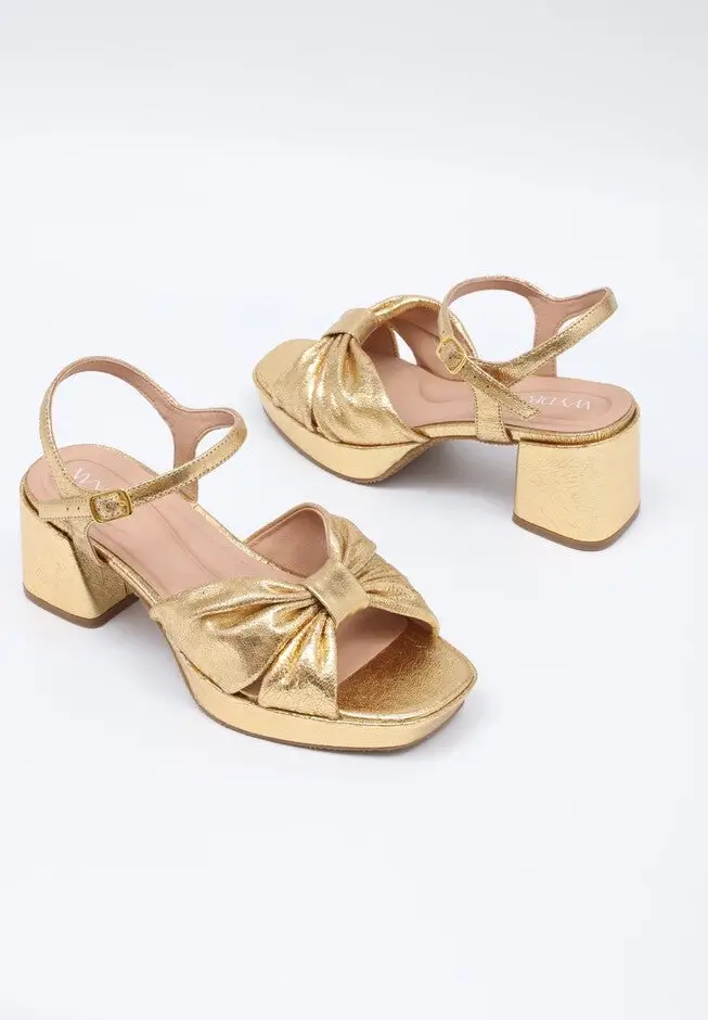 Darcy Pleated Platform Sandals